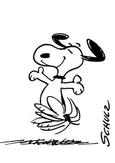 Snoopy dancing